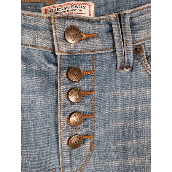 Vintage Guess Original Jeans Womens Western Mid Rise Western Button Size 28 - Picture 2 of 11